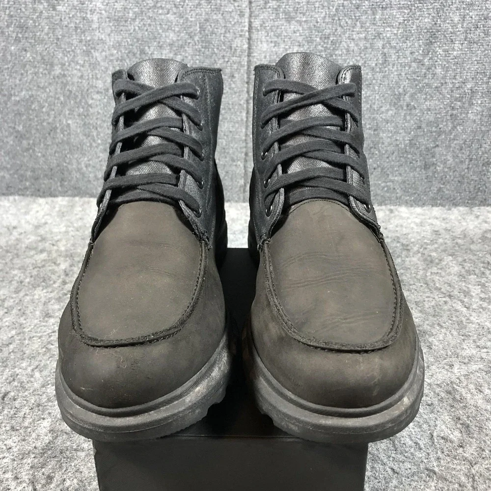 Sorel Boots Mens 15 Black Leather Waterproof Snow Lace Up NM2631-010